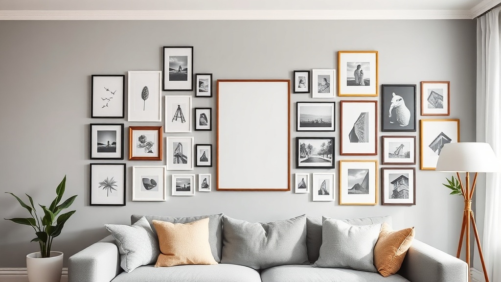 Bilderwand gestalten: Anordnung, Rahmenmix und Aufhängehöhe