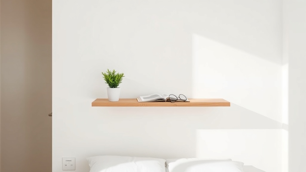 Nachttisch-Alternativen für kleine Schlafzimmer: Wandregal, Hocker und Hängelösungen
