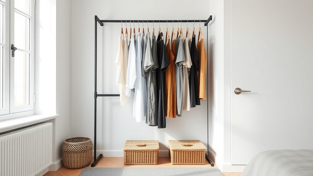 Kleiderstange statt Schrank: Offene Garderobe planen und ordentlich halten